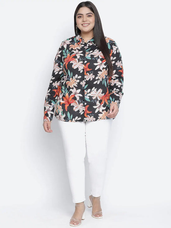 Stamic florweous plus size women shirt