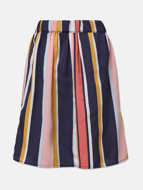 Rainbow Stripes Print Girl Skirt.