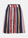 Rainbow Stripes Print Girl Skirt.