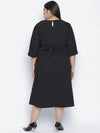 Paradise Solid Black Plus Size Women Dress