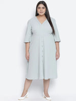 Pazzara Light Grey Plus-Size Women'S Dress.