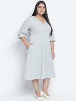 Pazzara Light Grey Plus-Size Women'S Dress.