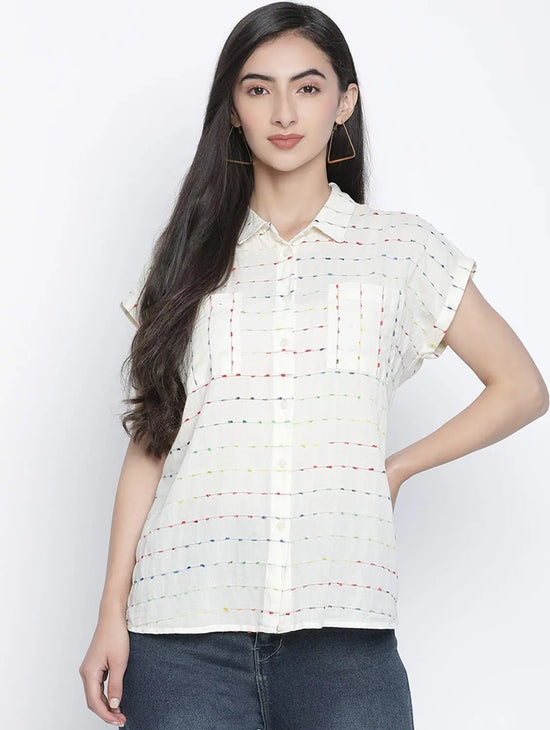 Platinum Dobi Mesh Women Shirt