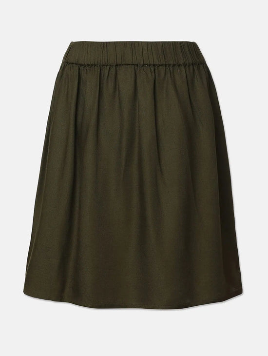 Kaslon Solid Khaki Girl Skirt