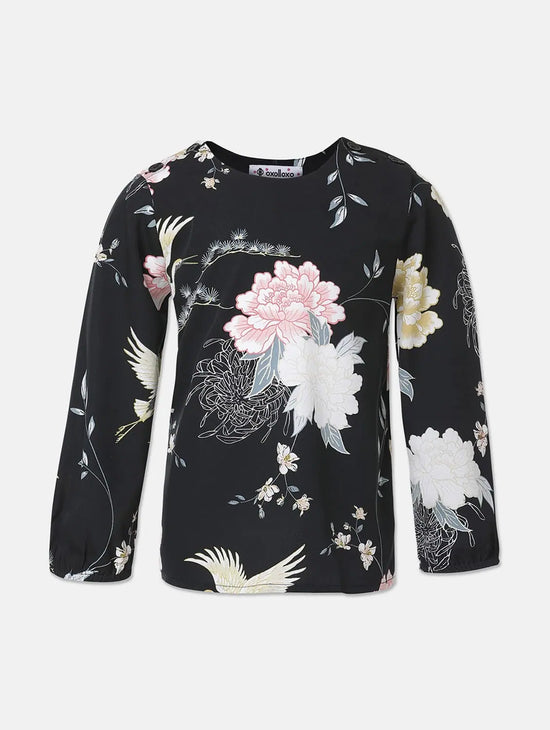 Floweratic Black Girl Top