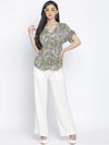 Glam Of Floral Casual Women Top