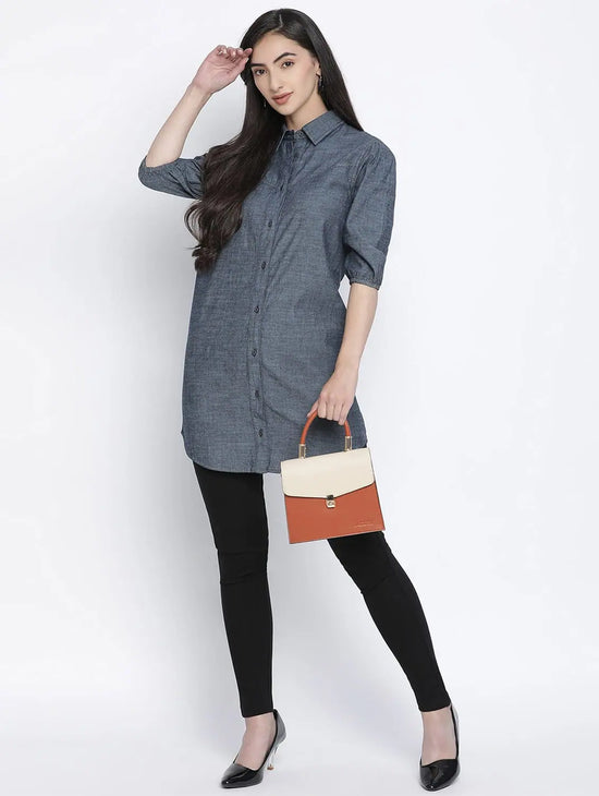 Dopple Grey Women Long Tunic