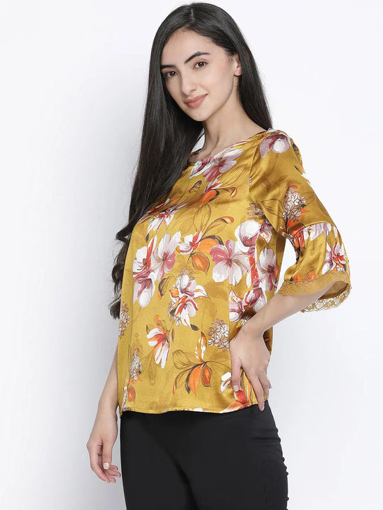 Flower mezz printed nightwear women top