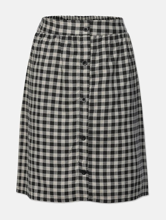 Cobbale Black Check Print Girl Skirt