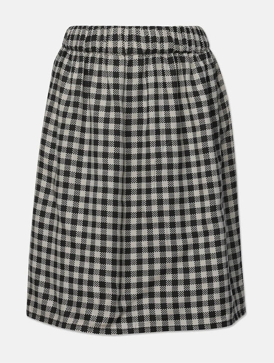 Cobbale Black Check Print Girl Skirt