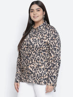 Bold bash animal print plus size women shirt