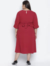 Pipa Rust-Red Plus-Size Women Dress.