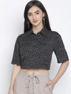 Blacktart Ploka Dot Women Crop Shirt