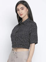 Blacktart Ploka Dot Women Crop Shirt