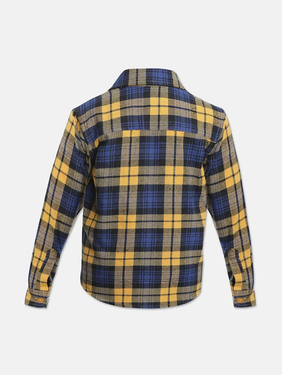 Ranner Yellow Brush Check Boy Shirt