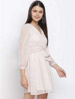 Shell Pink Tie- Knot Women Dress