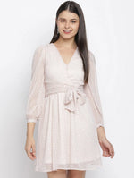 Shell Pink Tie- Knot Women Dress