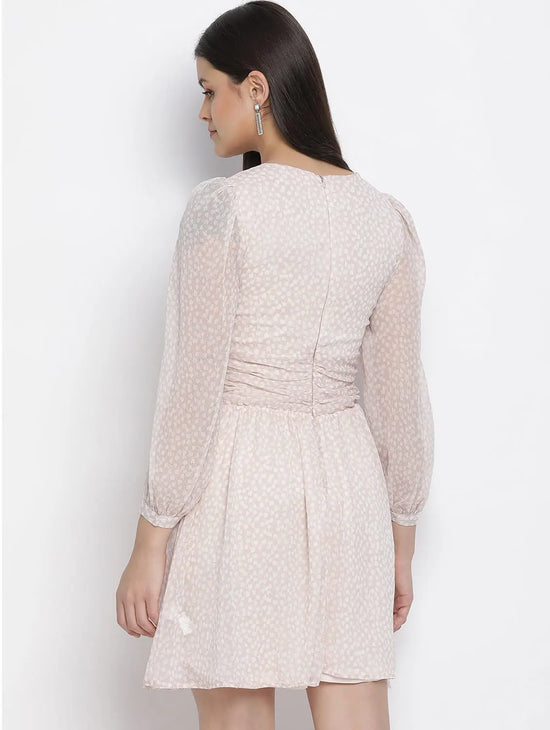 Shell Pink Tie- Knot Women Dress