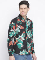 Rousing Tropical Print Men Shirt