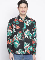 Rousing Tropical Print Men Shirt