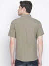 Grroomed Solid Beige Men Shirt