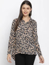 Neutral Pop Animal Print Women Shirt