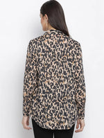 Neutral Pop Animal Print Women Shirt