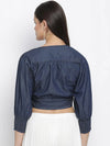 Jack Denim Tie- Knot Women Crop Top