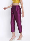 Purplesic Solid Dupion Slik Women Pant