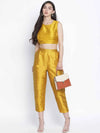 Mustard Dasher Dupion Silk Women Pant