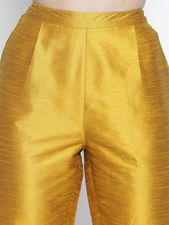 Mustard Dasher Dupion Silk Women Pant