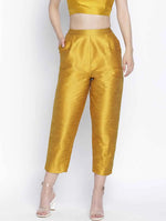 Mustard Dasher Dupion Silk Women Pant