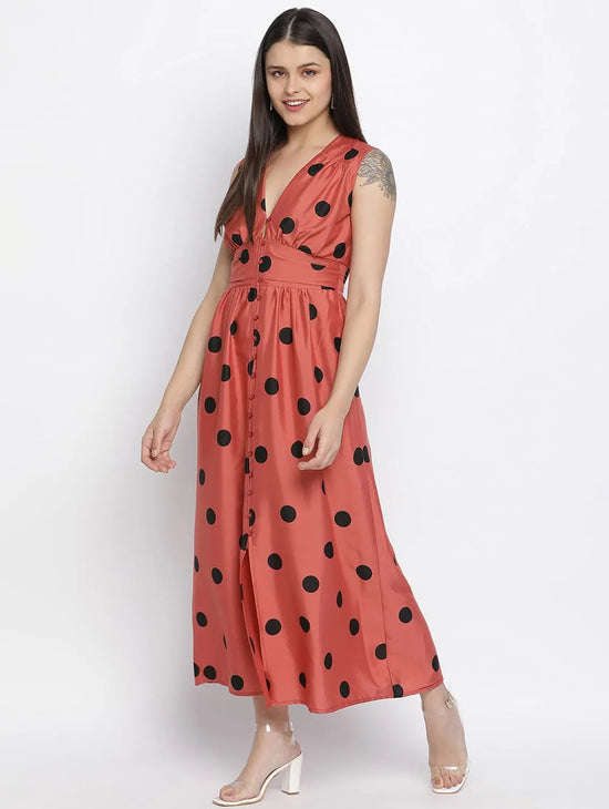 Smasher Rusty Polka Dot Women Dress