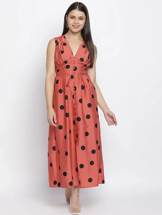 Smasher Rusty Polka Dot Women Dress