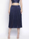 Staple Navy Blue Women Pleated Skirt