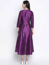 Pappzi Purple Dupion Silk Women Long Dress