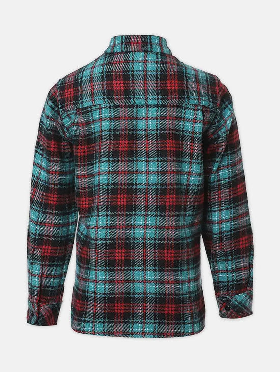 Tadder Green Brush Checked Boy Shirt