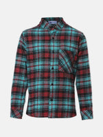 Tadder Green Brush Checked Boy Shirt