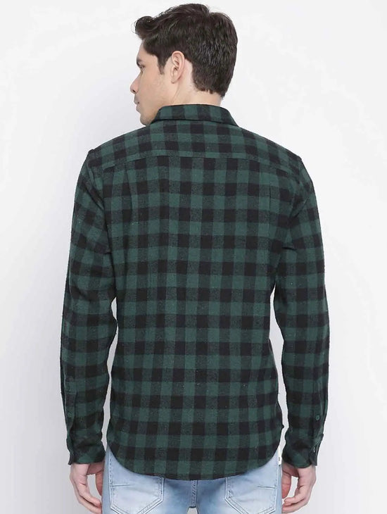 Flasher Blue Brush Check Men Shirt