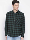 Flasher Blue Brush Check Men Shirt