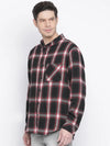 Rampo Black brush check men shirt