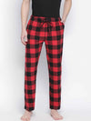 Dope Red Brush Check Men Nightwear Pajama