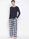 Restful Multicolor Brush Check Men Nightwear Pajama