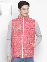 Super Cool Red Color Reversible Quilted Men Jacket