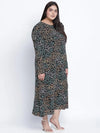 Gazzing Multicolor Animal Printed Plus Size Dress