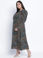 Gazzing Multicolor Animal Printed Plus Size Dress