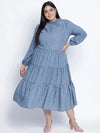 Sea Shore Aqua Blue Plus Size Dress