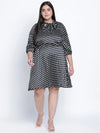 Joyeous Polka Dot Plus Szie Tie Knot Dress