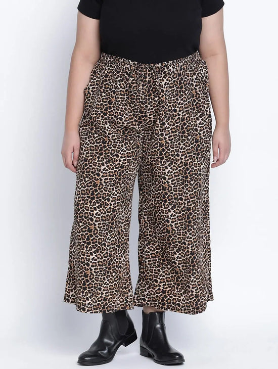 Criskey Animal Print Plus Size Elasticated Pant