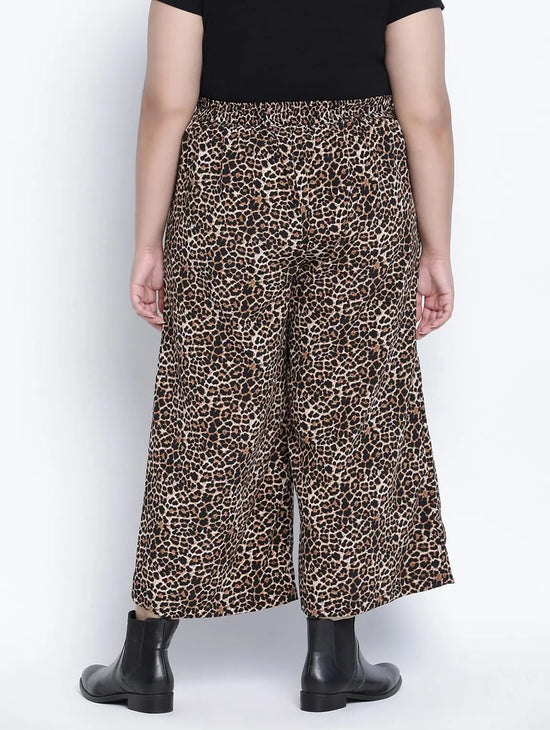 Criskey Animal Print Plus Size Elasticated Pant